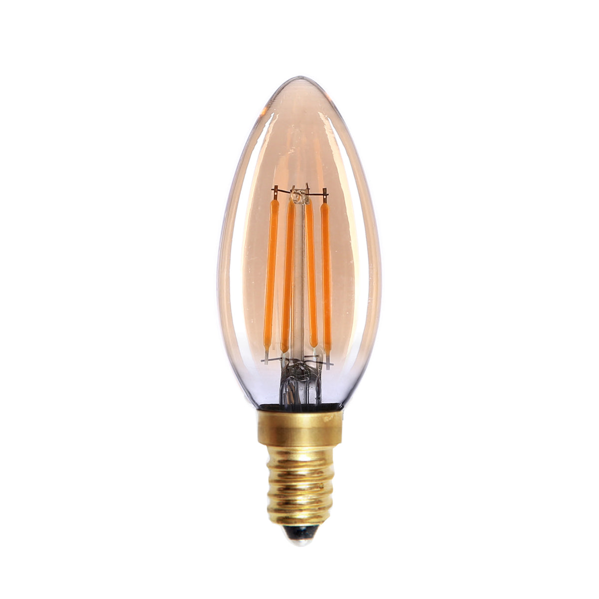 9 x LED E14 4W B35 Dimbar Amber