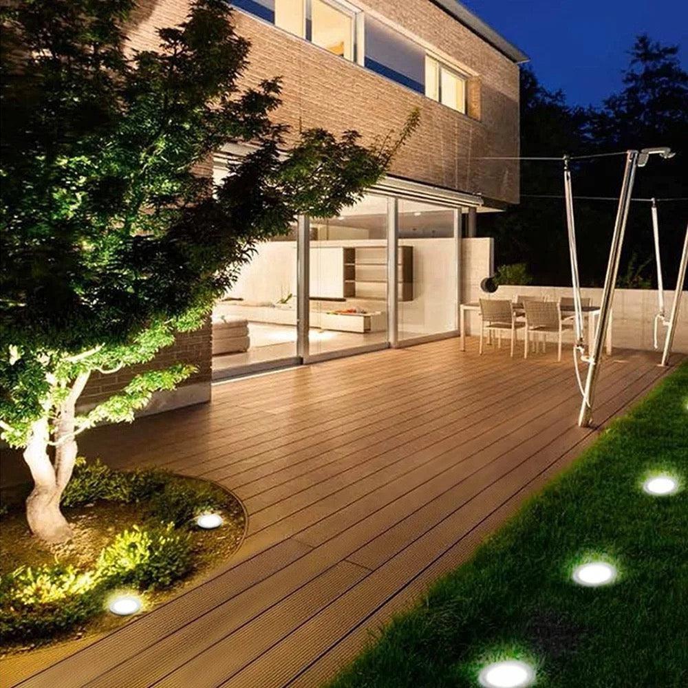 Solcells LED markspot - 4 LEDs Med Spjut-Lampconcept.se