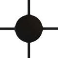 Takkopp 4x Sidohål Matt Svart