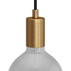 Cylinder Lamphållare Borstad Mässing-Lampconcept.se