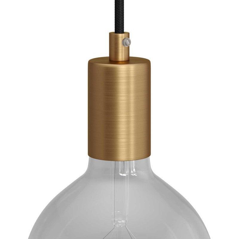 Cylinder Lamphållare Borstad Mässing-Lampconcept.se
