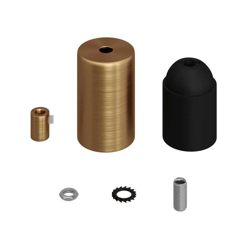 Cylinder Lamphållare Borstad Mässing-Lampconcept.se