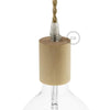 Lamphållare E27 Cylinder Trä-Lampconcept.se