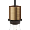 Lamphållare E27 Med Ring Borstad mässing-Lampconcept.se