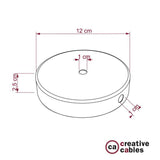 Takkopp För 1 Lampa Ø12 Matt Svart Med Sidohål-Lampconcept.se