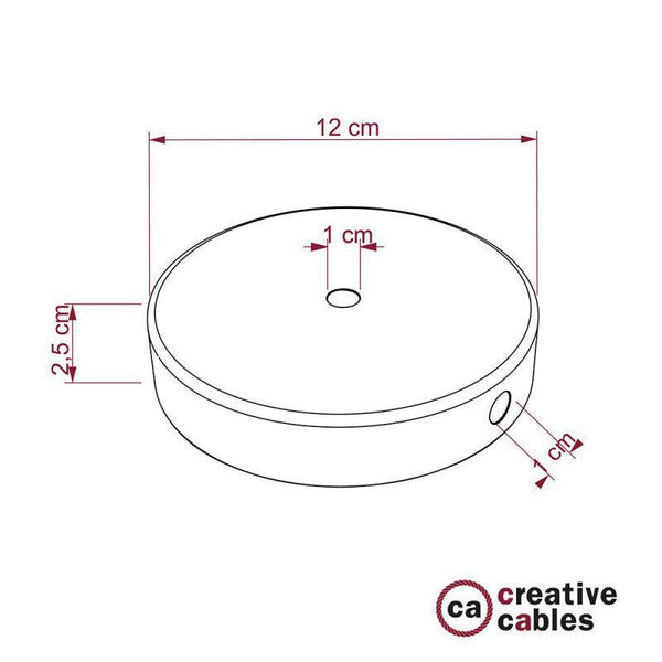 Roset Til 1 Lampe Ø12 Mat Hvid M. Sidehuller