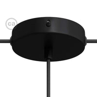 Takkopp För 1 Lampa Ø12 Matt Svart Med Sidohål-Lampconcept.se