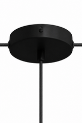 Takkopp för 1 Lampa Ø12 Matt Svart med Sidohål