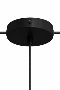 Takkopp för 1 Lampa Ø12 Matt Svart med Sidohål