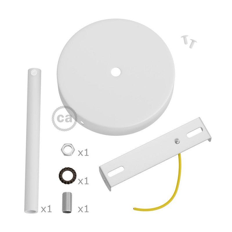 Roset til 1 Lampe m. 15cm Stilk Hvid