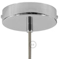 Takkopp för 1 Lampa Ø12 Klar Krom