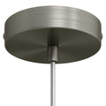Takkopp för 1 Lampa Ø12 Borstad Krom