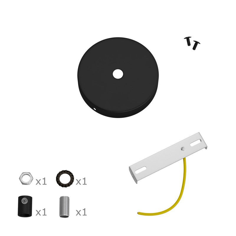 Mini Roset Til 1 Lampe Ø8.3 Sort