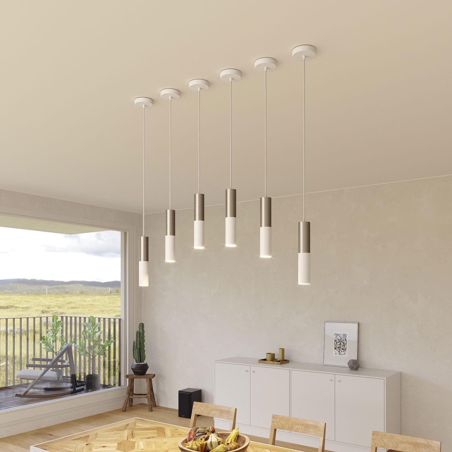 Creative Cables Tube Krom/Vit-Lampconcept.se