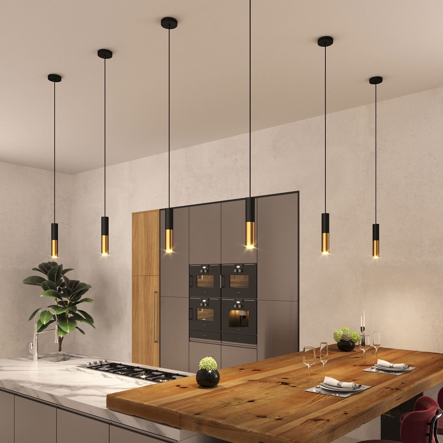 Tube Taklampor Metall/Metall 2-Färgad