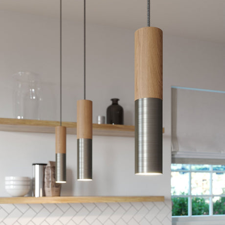 Tube Pendel Wood/Metal-Creative Cables-OutletLamper.dk