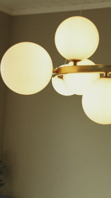 Valencia Ljuskrona Mässing/Opal