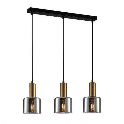 Santia Långbordtaklampa Mässing/Smoke-Lampconcept.se