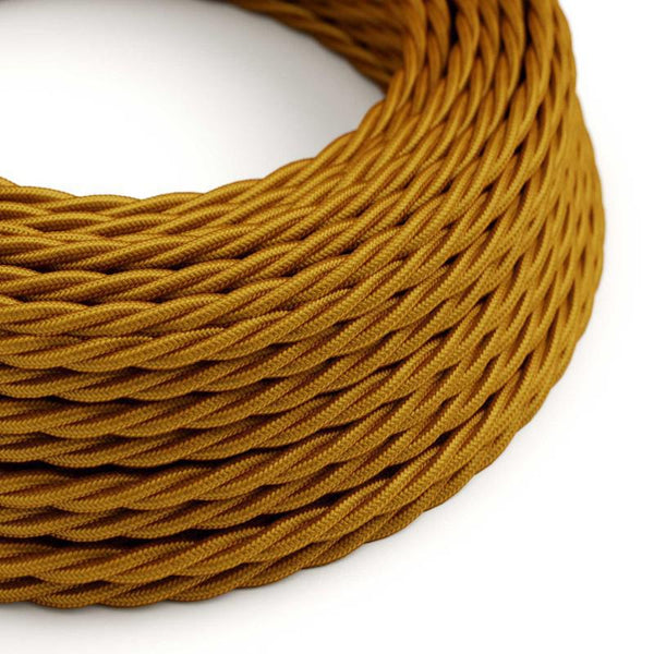 Tvinnad Textilkabel Guld-Lampconcept.se