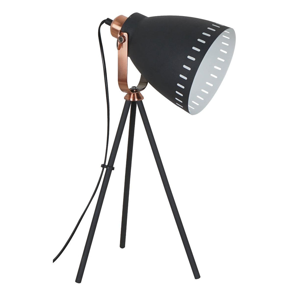 Franklin Bordslampa Svart/Koppar-Lampconcept.se
