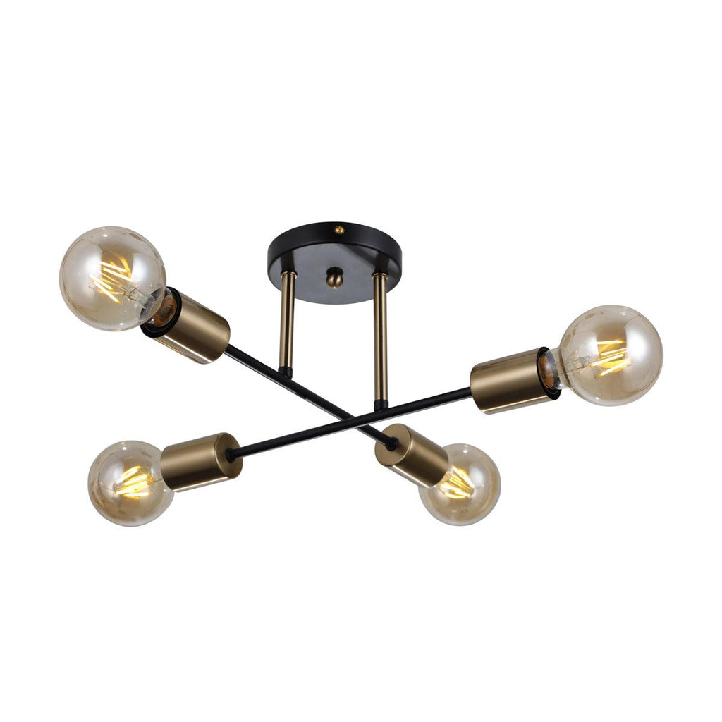 Formio 4-Taklampa Svart/Mässing-Lampconcept.se