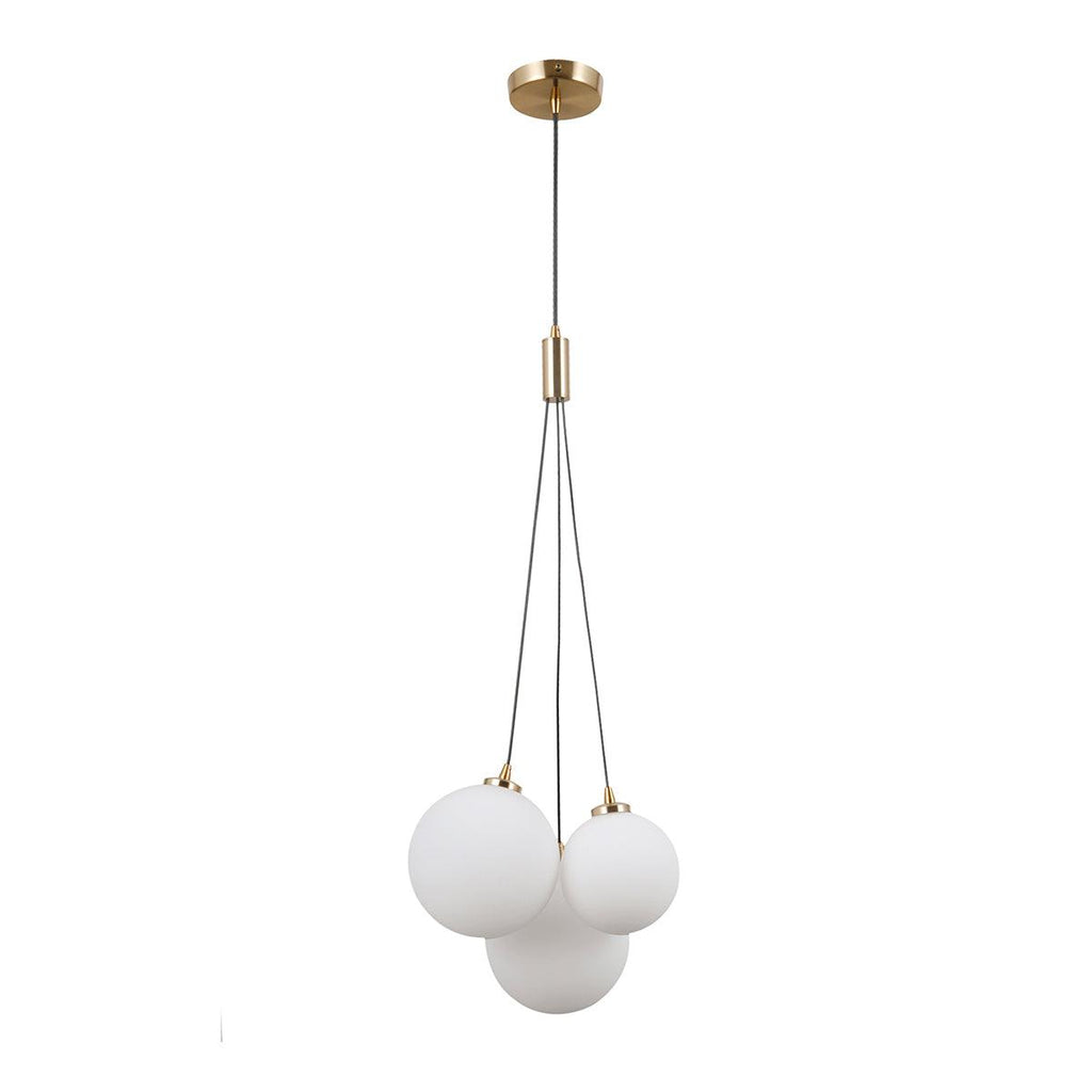 Perlos 3 Cluster Taklampa Mässing/Opal-Lampconcept.se