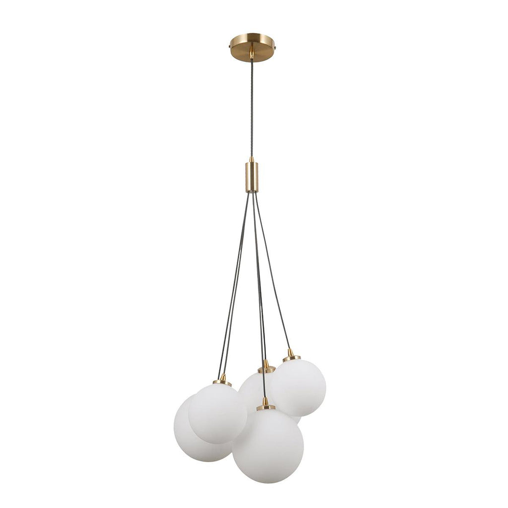 Perlos 5 Cluster Taklampa Mässing/Opal-Lampconcept.se