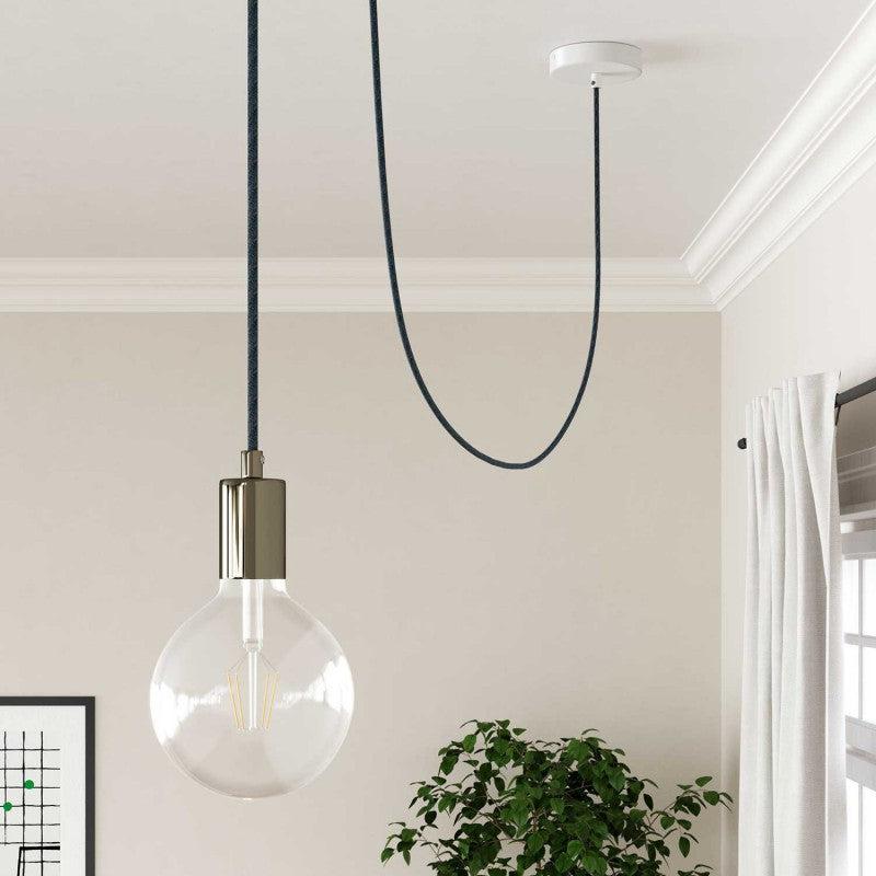 Textilkabel Blå Mirage-Lampconcept.se