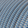 Textilkabel Blå/Linen-Lampconcept.se