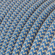 Textilkabel Blå/Linen