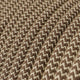 Textilkabel Zig Zag Brun/Vit