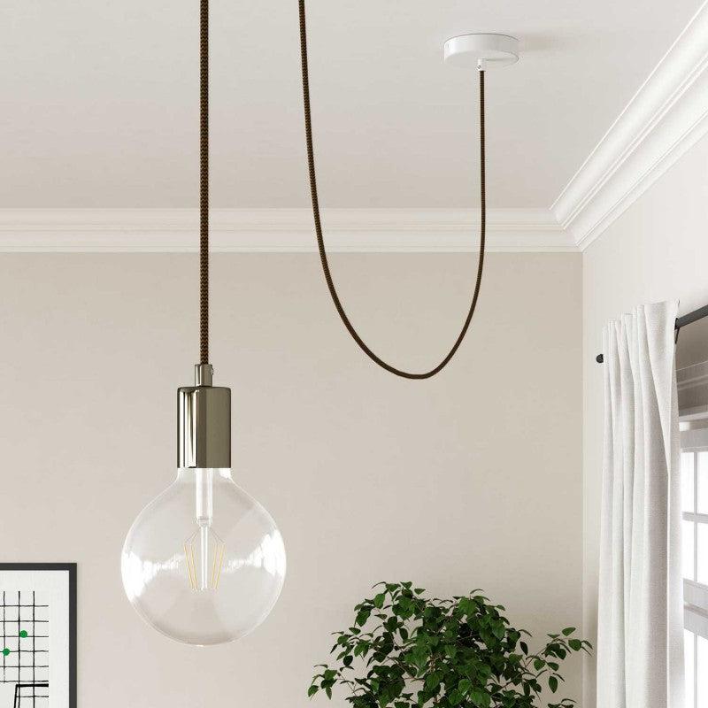 Textilkabel Honung/Antracitgrå-Lampconcept.se