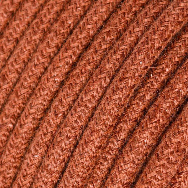 Textilkabel Jute Orange-Lampconcept.se