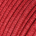 Textilkabel Jute Körsbärsröd
