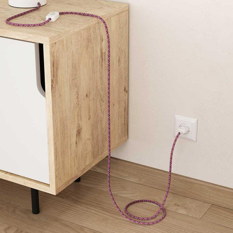 Textilkabel Pixel Fuchsia-Lampconcept.se
