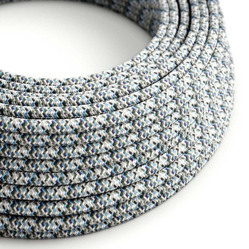 Textilkabel Pixel Ice Blue-Lampconcept.se