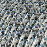 Textilkabel Pixel Ice Blue-Lampconcept.se
