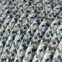 Textilkabel Pixel Ice Blue-Lampconcept.se
