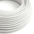 Textilkabel Vit/Silver