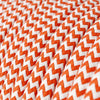 Textilkabel Orange/Vit Randigt-Lampconcept.se