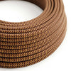 Textilkabel Guld/Burgundy-Lampconcept.se
