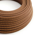 Textilkabel Guld/Burgundy