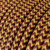 Textilkabel Guld/Burgundy-Lampconcept.se