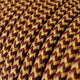 Textilkabel Guld/Burgundy