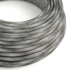Textilkabel Silver/Svart-Lampconcept.se