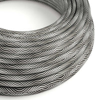 Textilkabel Silver/Svart-Lampconcept.se