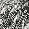 Textilkabel Silver/Svart-Lampconcept.se
