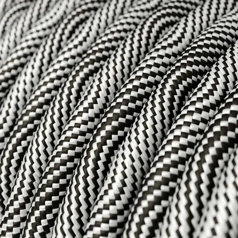 Textilkabel Silver/Svart-Lampconcept.se