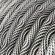 Textilkabel Silver/Svart