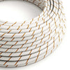 Textilkabel Celine Vit/Guld-Lampconcept.se